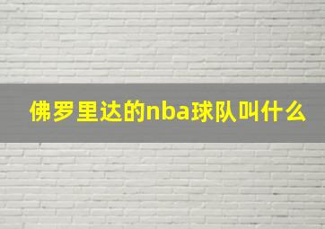 佛罗里达的nba球队叫什么