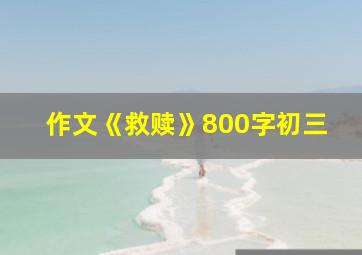 作文《救赎》800字初三