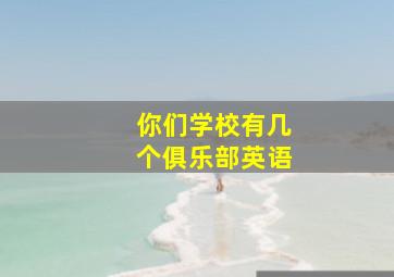 你们学校有几个俱乐部英语