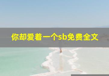 你却爱着一个sb免费全文