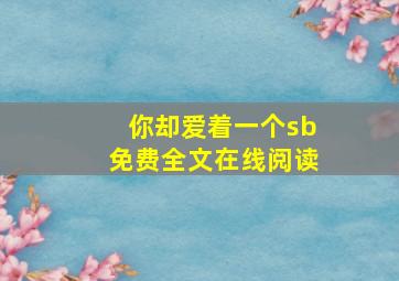 你却爱着一个sb免费全文在线阅读