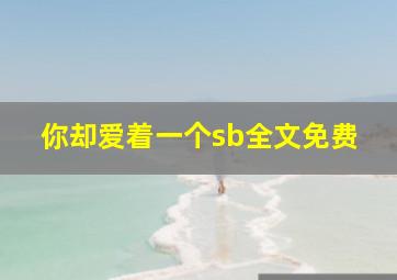 你却爱着一个sb全文免费