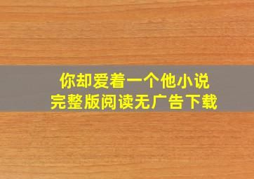 你却爱着一个他小说完整版阅读无广告下载