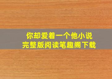 你却爱着一个他小说完整版阅读笔趣阁下载