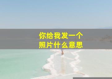 你给我发一个照片什么意思