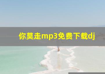 你莫走mp3免费下载dj