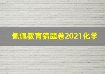 佩佩教育猜题卷2021化学