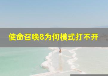 使命召唤8为何模式打不开