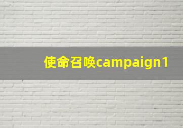 使命召唤campaign1