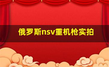 俄罗斯nsv重机枪实拍