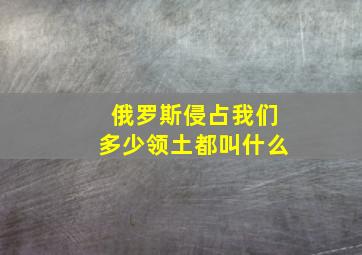 俄罗斯侵占我们多少领土都叫什么