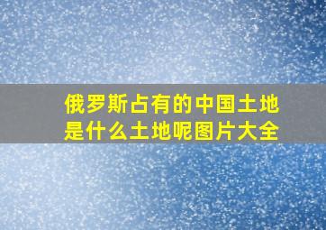 俄罗斯占有的中国土地是什么土地呢图片大全