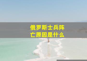 俄罗斯士兵阵亡原因是什么