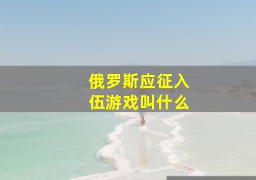 俄罗斯应征入伍游戏叫什么