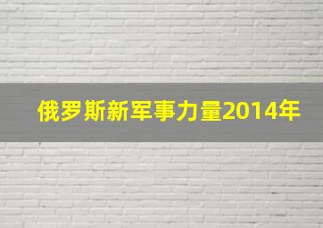 俄罗斯新军事力量2014年