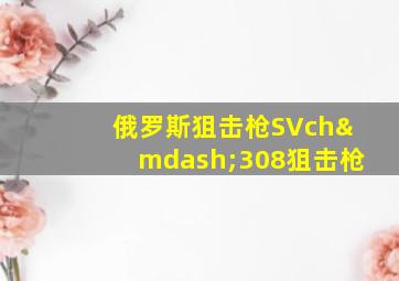 俄罗斯狙击枪SVch—308狙击枪