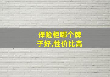 保险柜哪个牌子好,性价比高