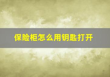 保险柜怎么用钥匙打开