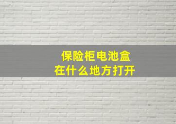 保险柜电池盒在什么地方打开