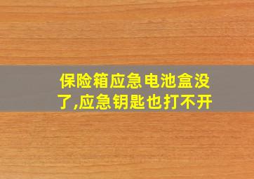 保险箱应急电池盒没了,应急钥匙也打不开