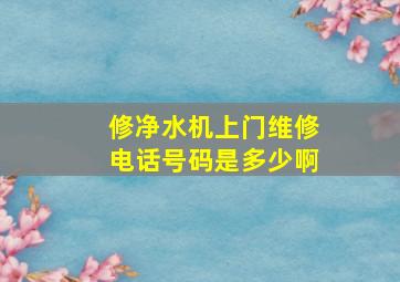 修净水机上门维修电话号码是多少啊