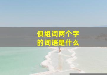 俱组词两个字的词语是什么