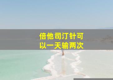 倍他司汀针可以一天输两次