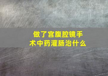 做了宫腹腔镜手术中药灌肠治什么