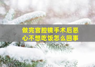 做完宫腔镜手术后恶心不想吃饭怎么回事