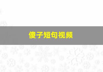 傻子短句视频