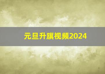 元旦升旗视频2024