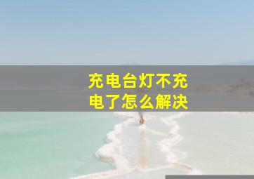 充电台灯不充电了怎么解决