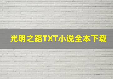 光明之路TXT小说全本下载