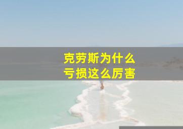 克劳斯为什么亏损这么厉害