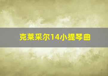 克莱采尔14小提琴曲