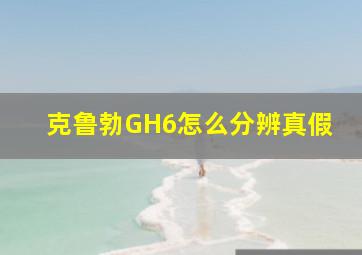 克鲁勃GH6怎么分辨真假