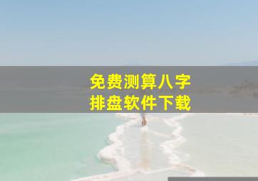 免费测算八字排盘软件下载