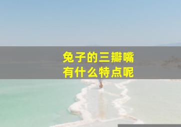 兔子的三瓣嘴有什么特点呢