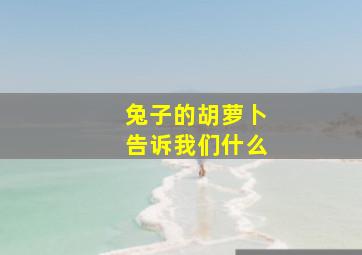 兔子的胡萝卜告诉我们什么