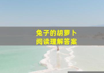 兔子的胡萝卜阅读理解答案