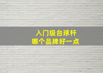 入门级台球杆哪个品牌好一点