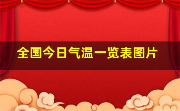 全国今日气温一览表图片