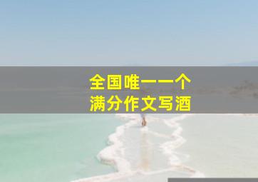 全国唯一一个满分作文写酒