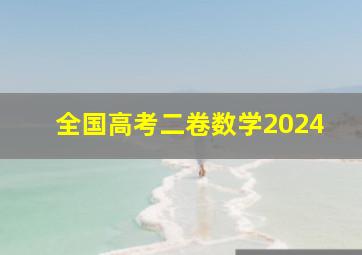 全国高考二卷数学2024