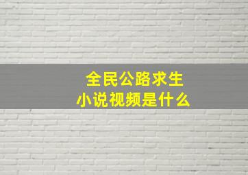 全民公路求生小说视频是什么