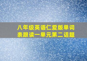 八年级英语仁爱版单词表跟读一单元第二话题