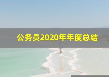 公务员2020年年度总结