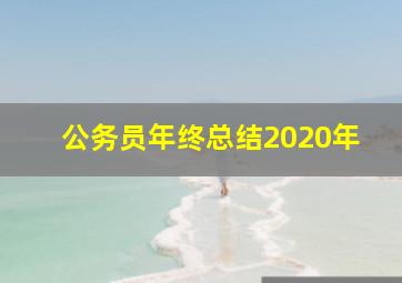 公务员年终总结2020年