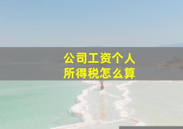 公司工资个人所得税怎么算