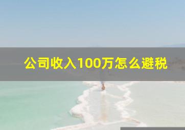 公司收入100万怎么避税